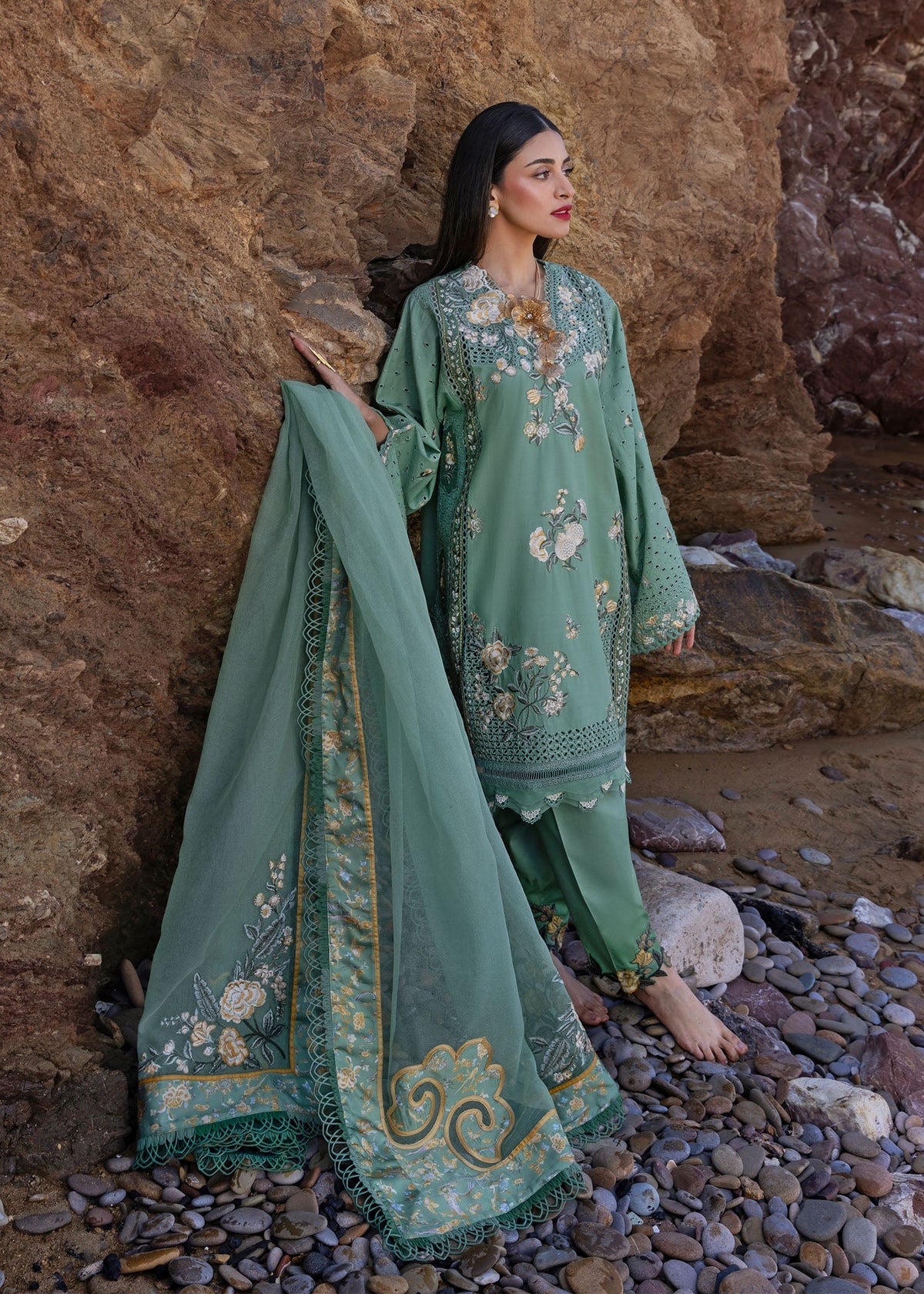 Crimson | Floe by Crimson | Parsi Threads - D5 A -  Crimson Ladies Clothes - Original Designer Dress - House of Maryam