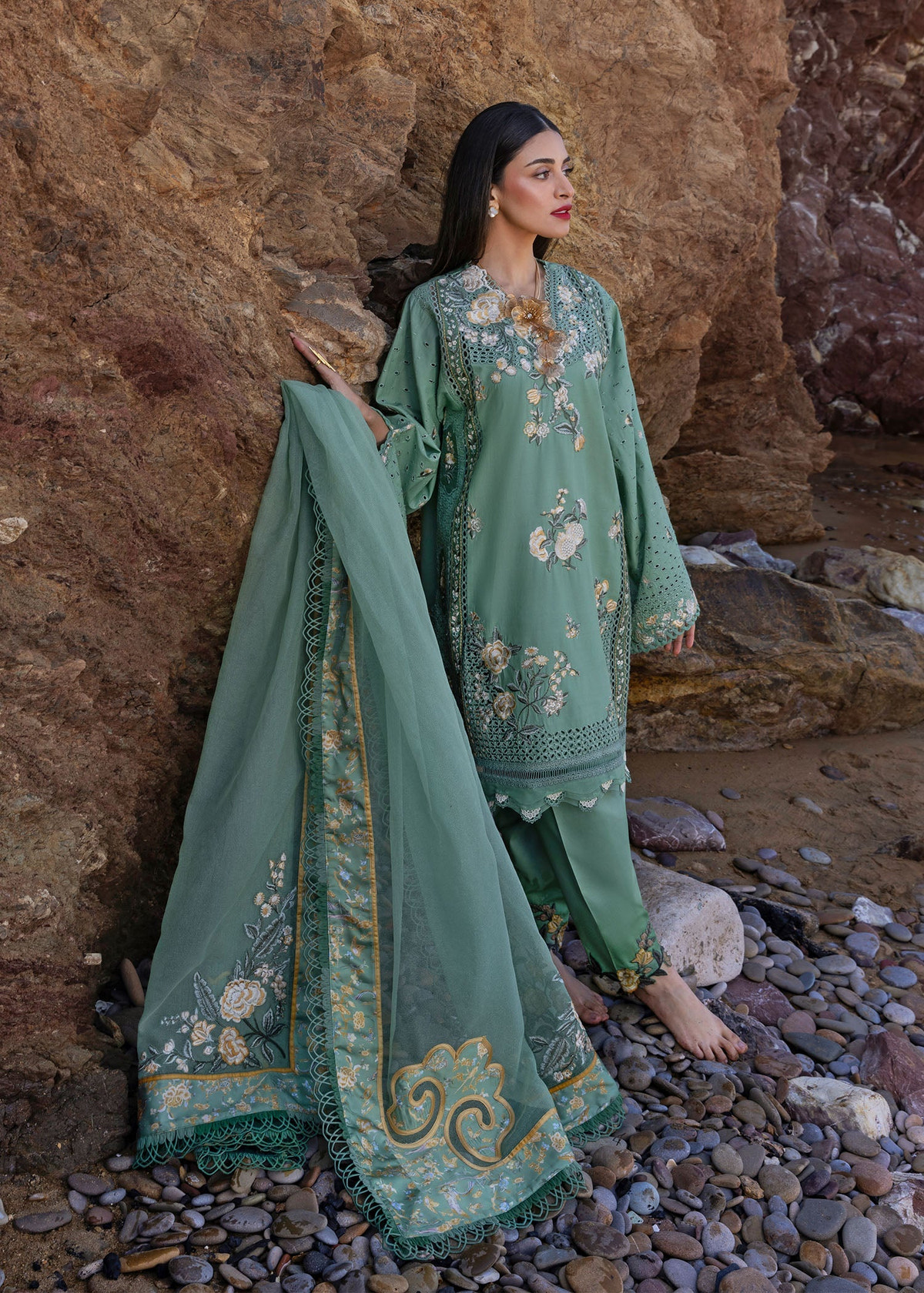 Crimson | Floe by Crimson | Parsi Threads - D5 A -  Crimson Ladies Clothes - Original Designer Dress - House of Maryam