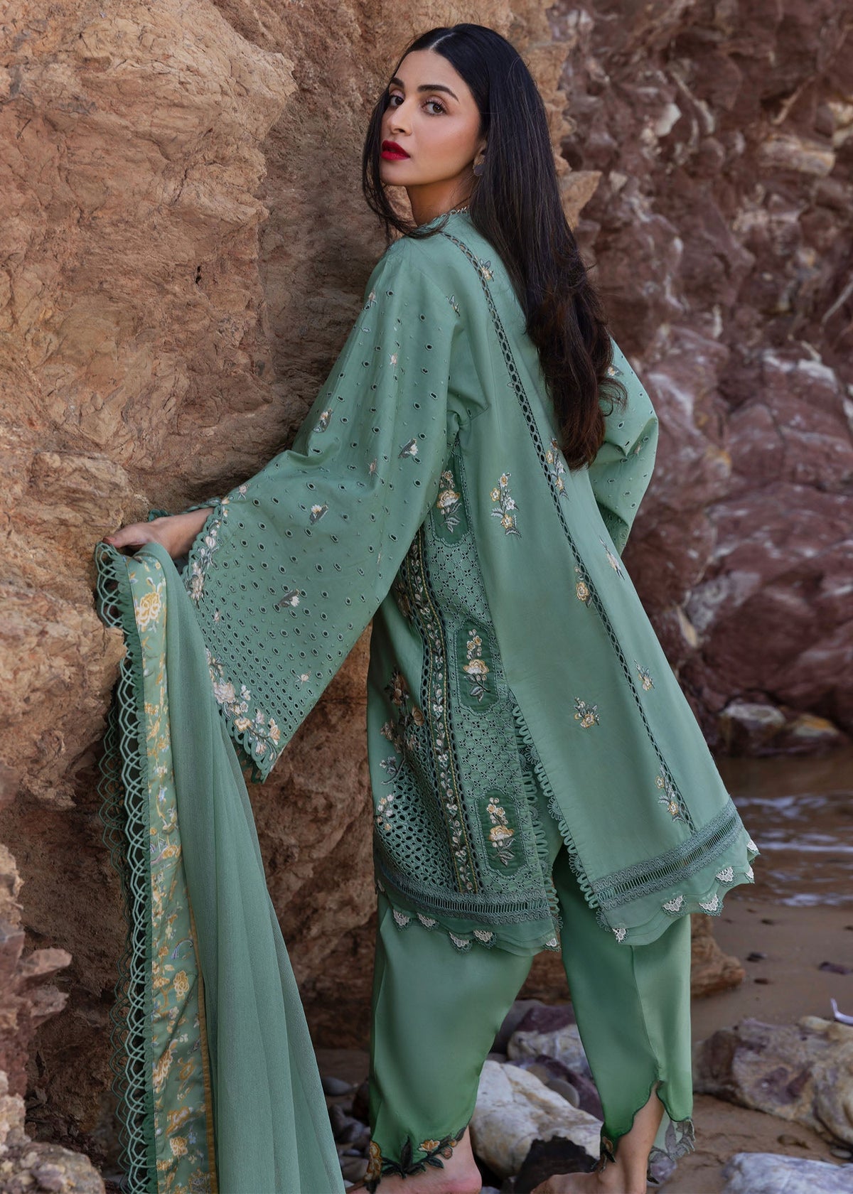 Crimson | Floe by Crimson | Parsi Threads - D5 A -  Crimson Ladies Clothes - Original Designer Dress - House of Maryam