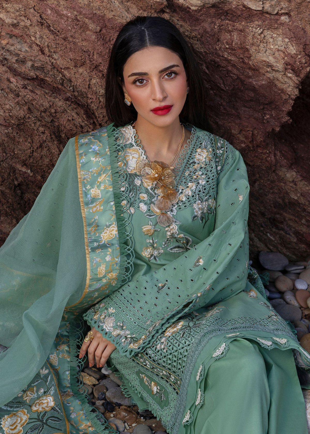 Crimson | Floe by Crimson | Parsi Threads - D5 A -  Crimson Ladies Clothes - Original Designer Dress - House of Maryam