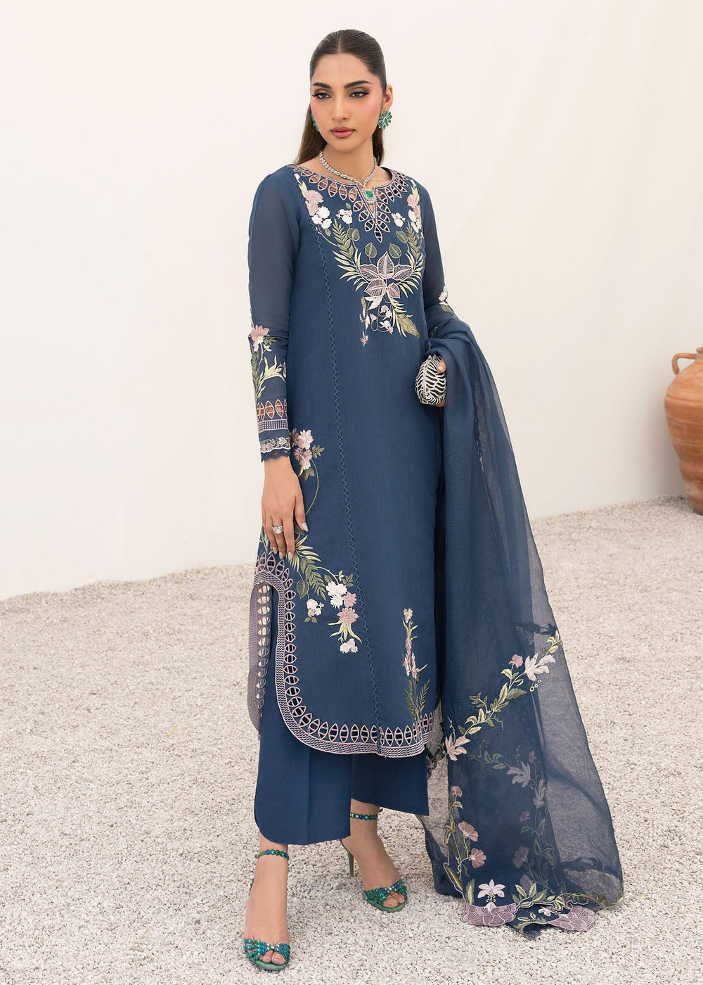 Saira Shakira | Rosea Casual Pret 25 | Midnight -  Saira Shakira Ladies Clothes - Original Designer Dress - House of Maryam