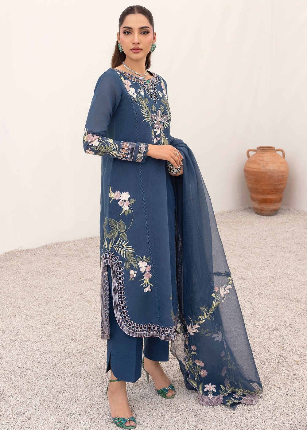Saira Shakira | Rosea Casual Pret 25 | Midnight -  Saira Shakira Ladies Clothes - Original Designer Dress - House of Maryam