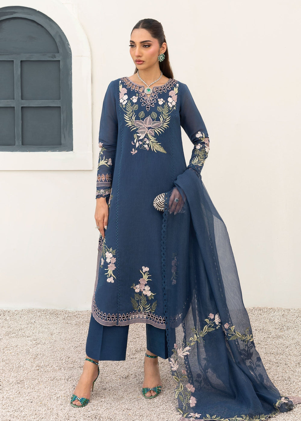 Saira Shakira | Rosea Casual Pret 25 | Midnight -  Saira Shakira Ladies Clothes - Original Designer Dress - House of Maryam