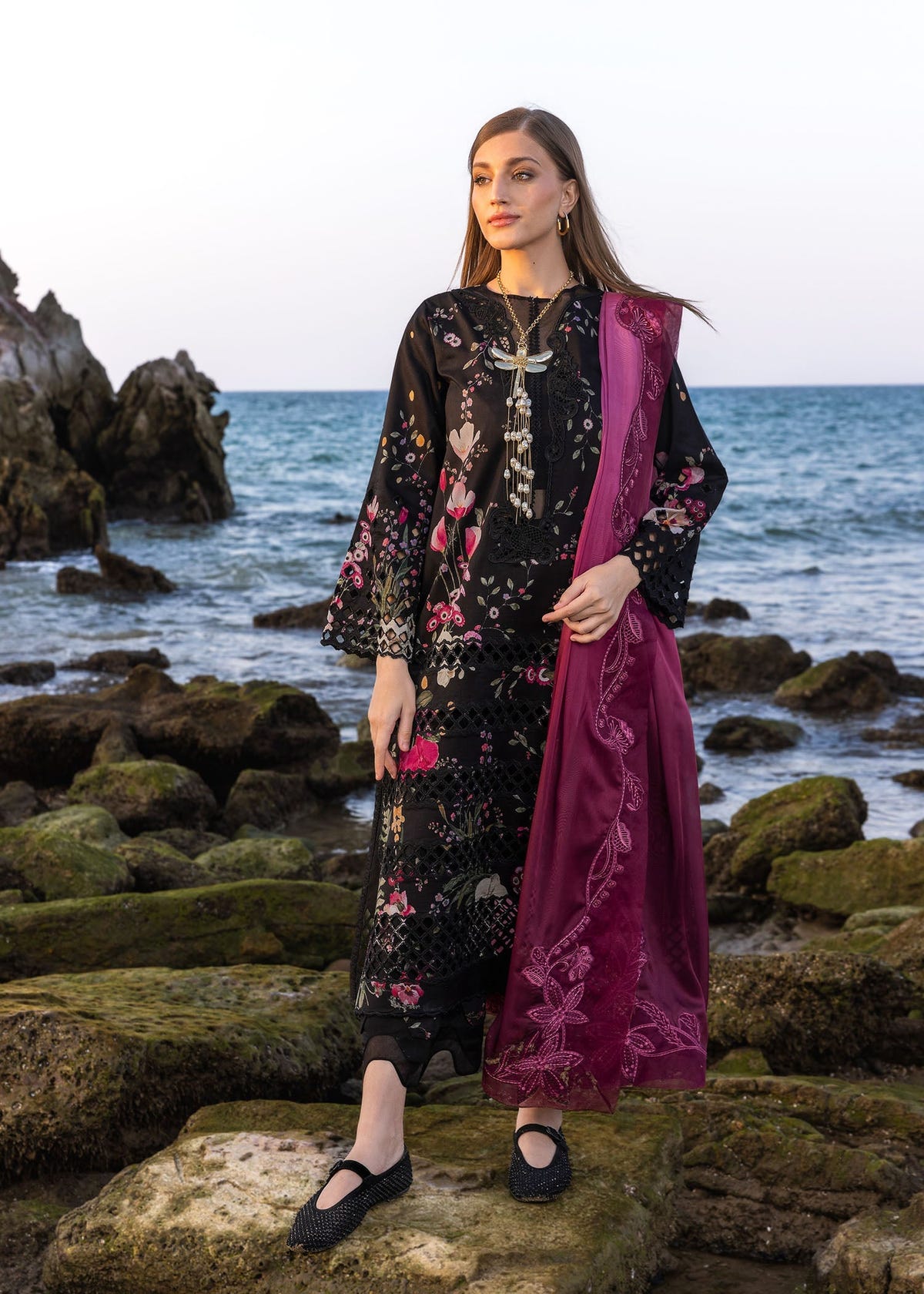 Crimson | Floe by Crimson | Bloom Bold - D4 B -  Crimson Ladies Clothes - Original Designer Dress - House of Maryam