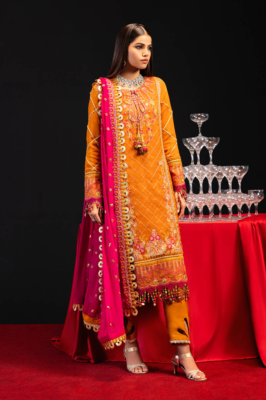Bonanza Satrangi | Aira 3 Pc (2W24CD3P03) -  Bonanza Satrangi Unstitched - Original Designer Dress - House of Maryam