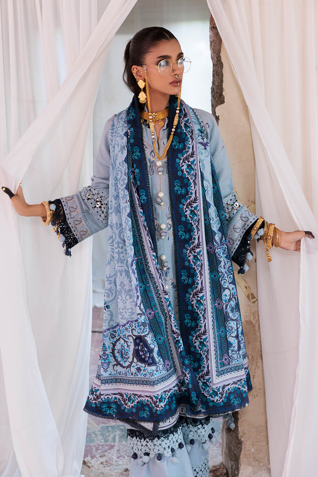 Bonanza Satrangi | Olive Glow 3 Pc (2W24E3P028) -  Bonanza Satrangi Unstitched - Original Designer Dress - House of Maryam