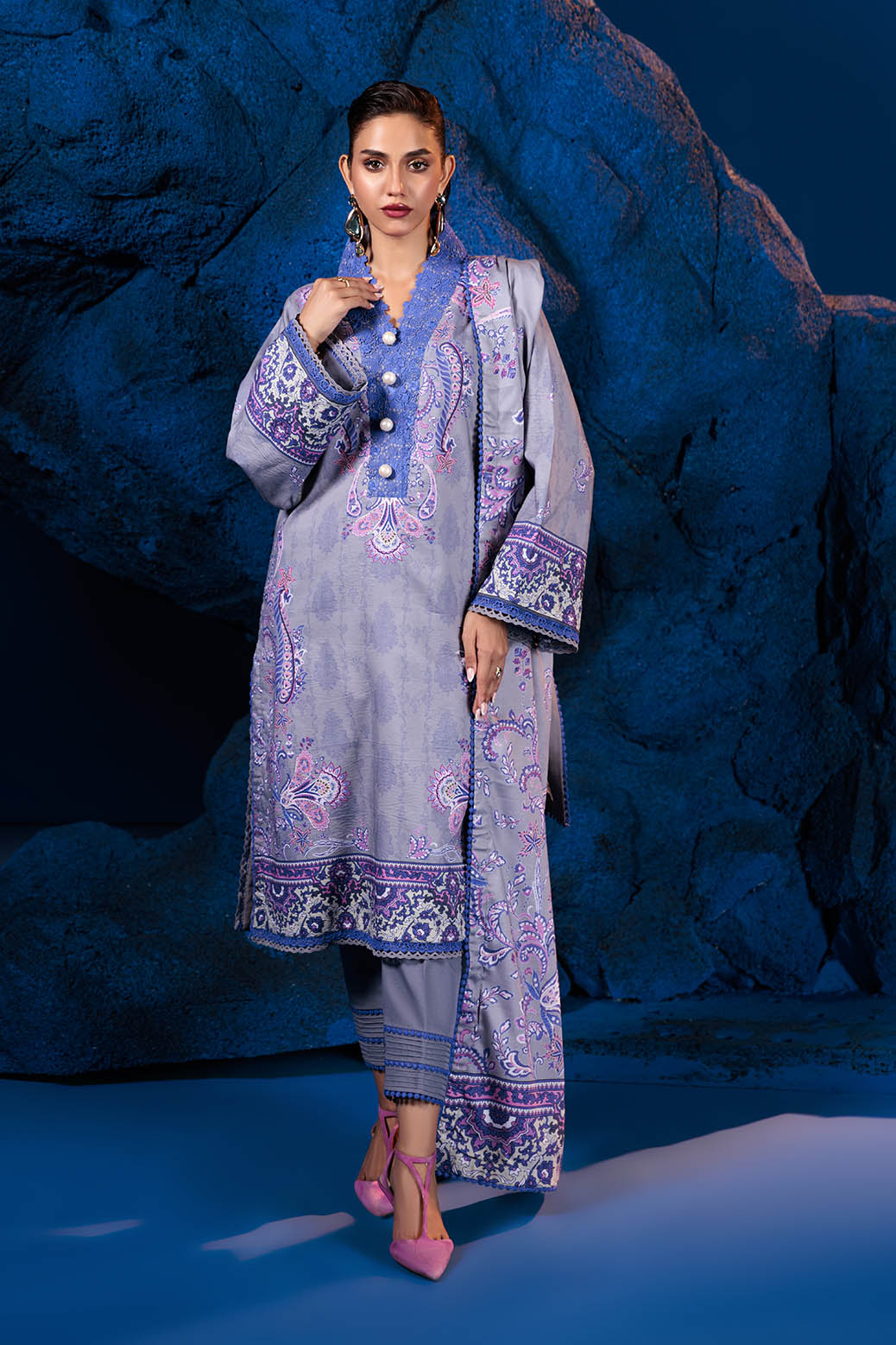 Bonanza Satrangi | Granity 3 Pc (2W24P3P220) -  Bonanza Satrangi Unstitched - Original Designer Dress - House of Maryam