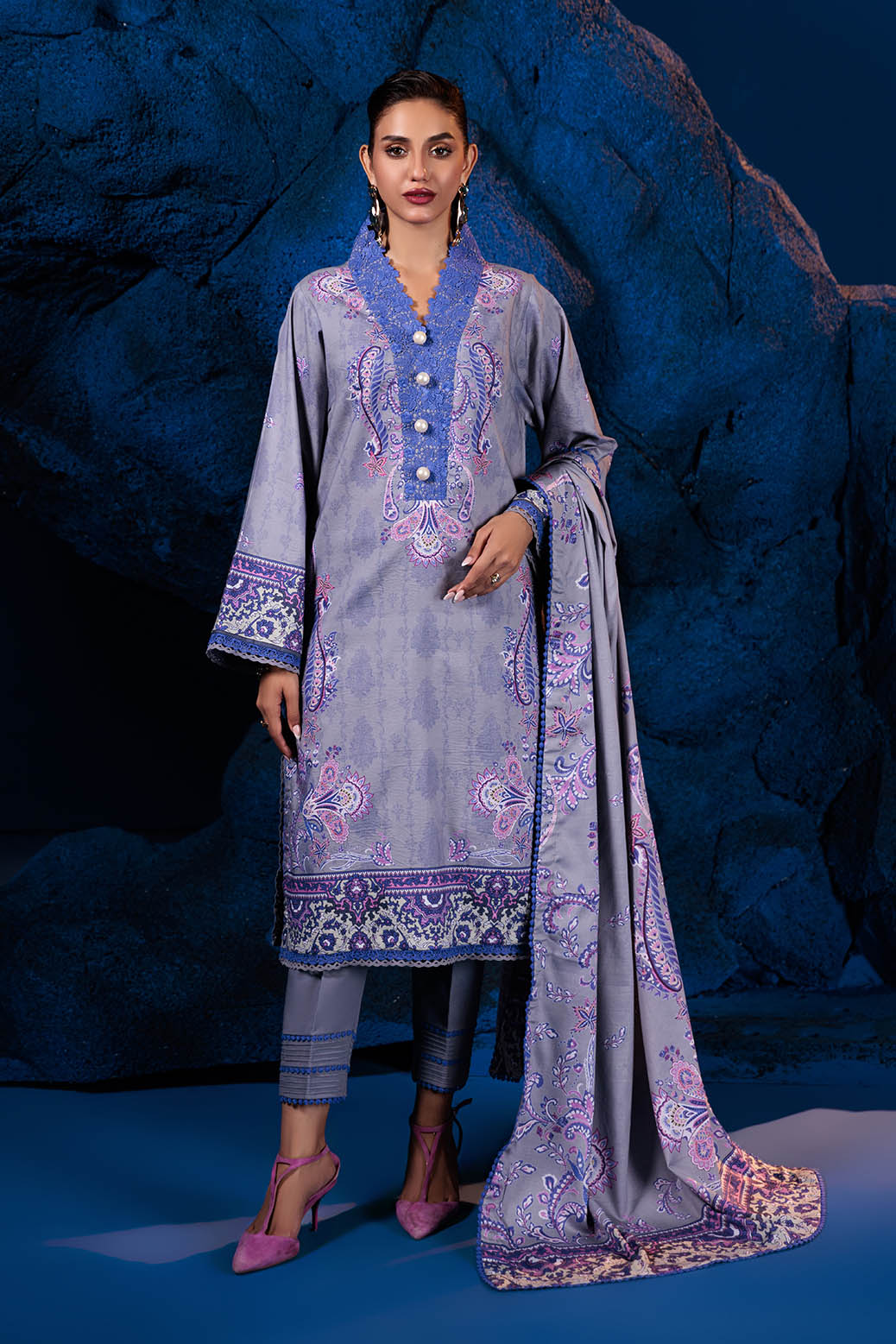 Bonanza Satrangi | Granity 3 Pc (2W24P3P220) -  Bonanza Satrangi Unstitched - Original Designer Dress - House of Maryam