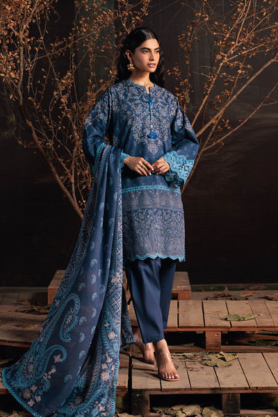Bonanza Satrangi | Midnight Blue 3 Pc (2W24P3P261) -  Bonanza Satrangi Unstitched - Original Designer Dress - House of Maryam