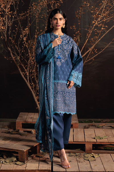 Bonanza Satrangi | Midnight Blue 3 Pc (2W24P3P261) -  Bonanza Satrangi Unstitched - Original Designer Dress - House of Maryam