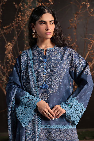 Bonanza Satrangi | Midnight Blue 3 Pc (2W24P3P261) -  Bonanza Satrangi Unstitched - Original Designer Dress - House of Maryam