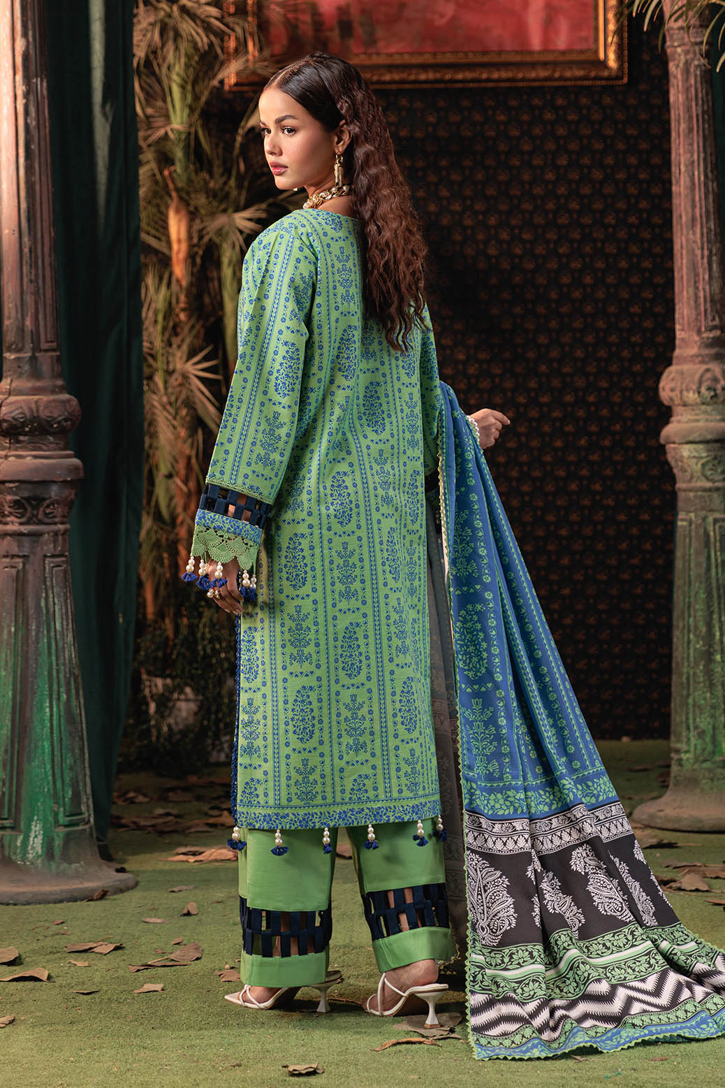Bonanza Satrangi | Pale Gardenia 3 Pc (2W24P3P328) -  Bonanza Satrangi Unstitched - Original Designer Dress - House of Maryam