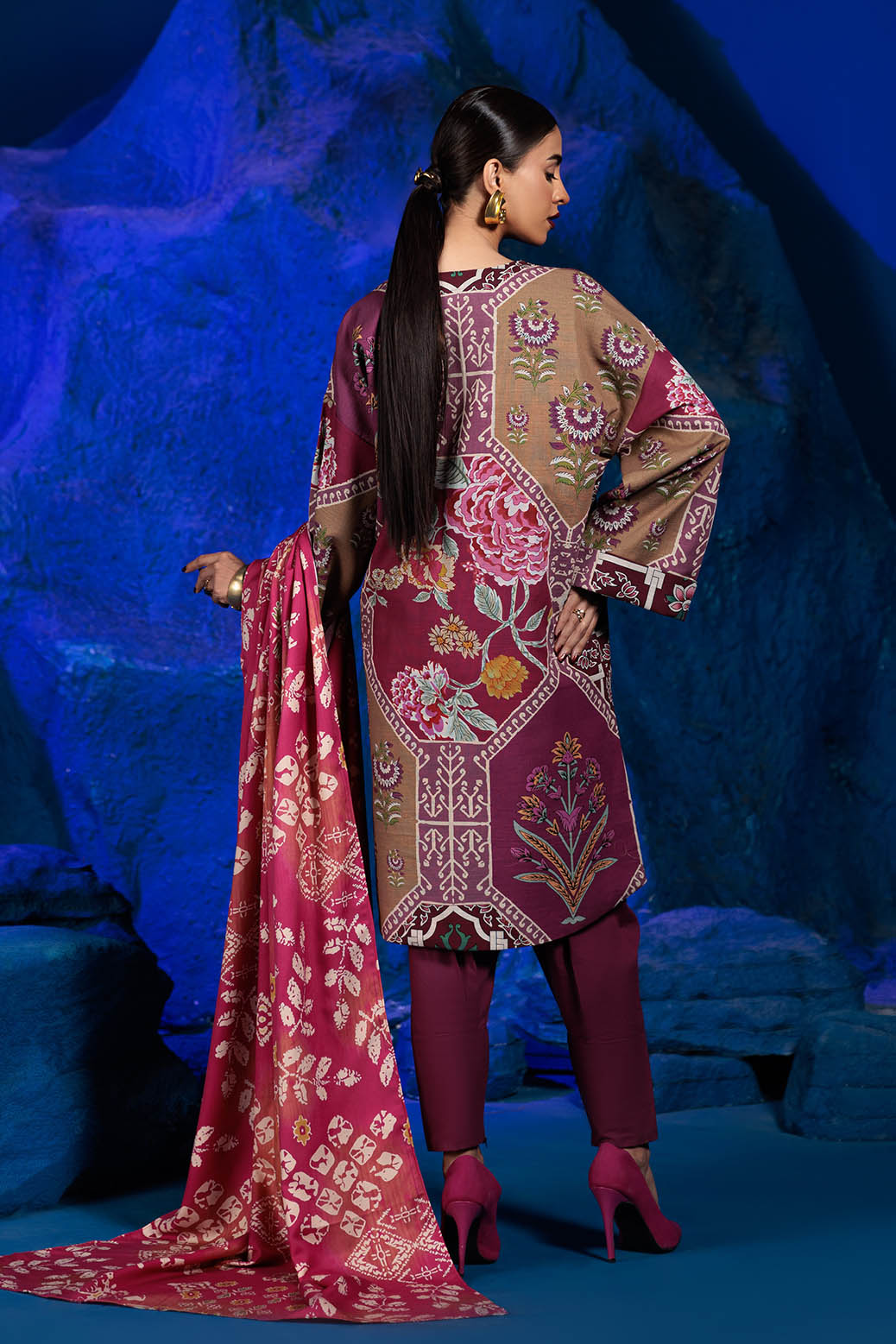 Bonanza Satrangi | Festive Fuchsia 3 Pc (2W24P3P330) -  Bonanza Satrangi Unstitched - Original Designer Dress - House of Maryam