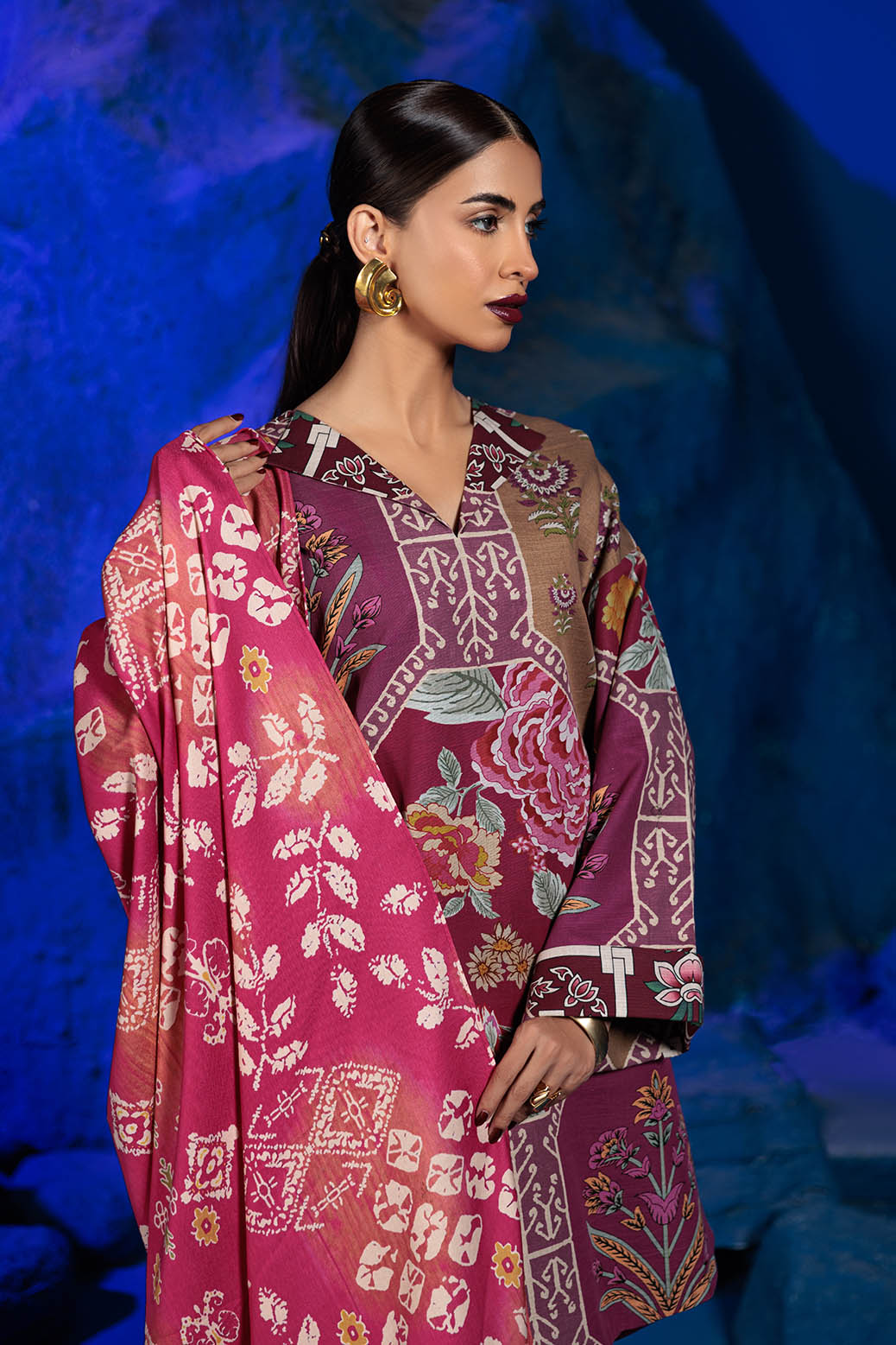 Bonanza Satrangi | Festive Fuchsia 3 Pc (2W24P3P330) -  Bonanza Satrangi Unstitched - Original Designer Dress - House of Maryam