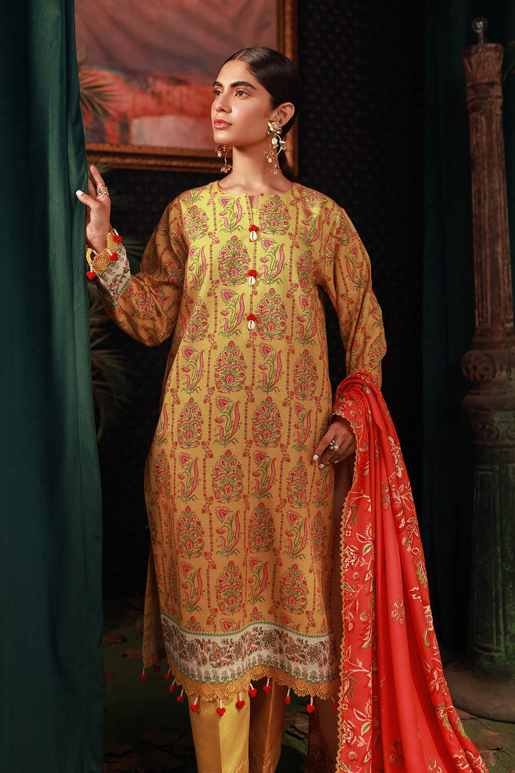 Bonanza Satrangi | Sapid Blossom 3 Pc (2W24P3P331) -  Bonanza Satrangi Unstitched - Original Designer Dress - House of Maryam