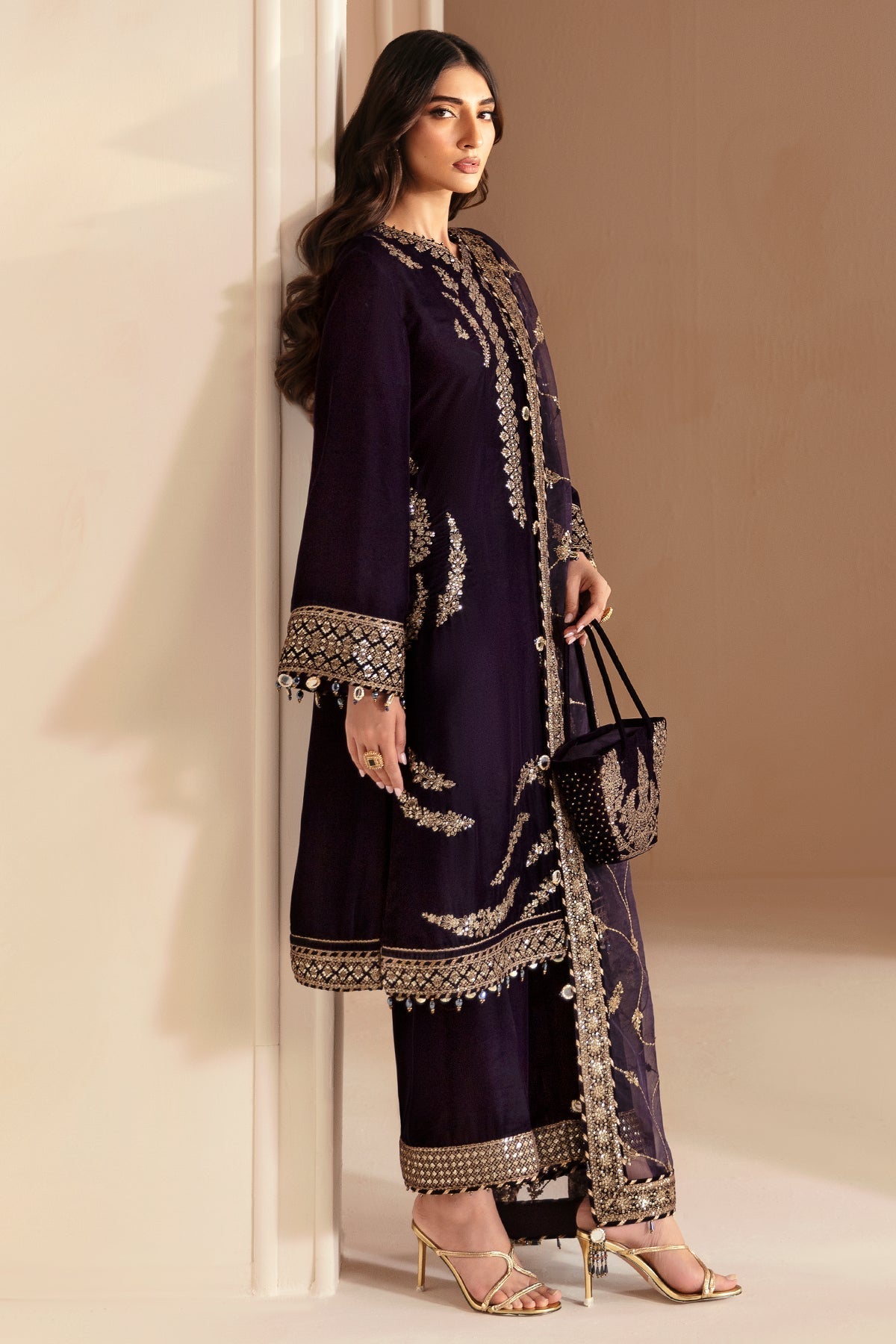 Jazmin | Velvet Edit 24 | Velvet Formal VF-2026 by Designer Jazmin - House of Maryam - Pakistani Designer Ethnic Wear in {{ shop.shopifyCountryName }}