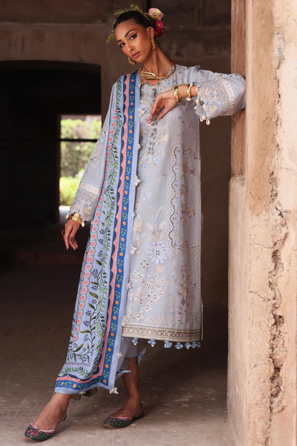 Elan | Luxury Lawn 25 | SERENE (EL25-01 B) -  Elan Ladies Clothes - Original Designer Dress - House of Maryam