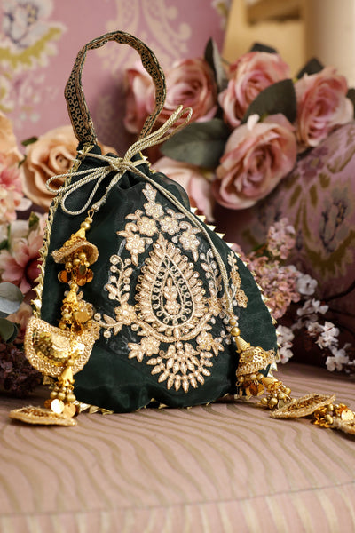 Hania & Umaimaz | Festive Collection | Noor  Potli Bag -  Hania & Umaima  - Original Designer Dress - House of Maryam