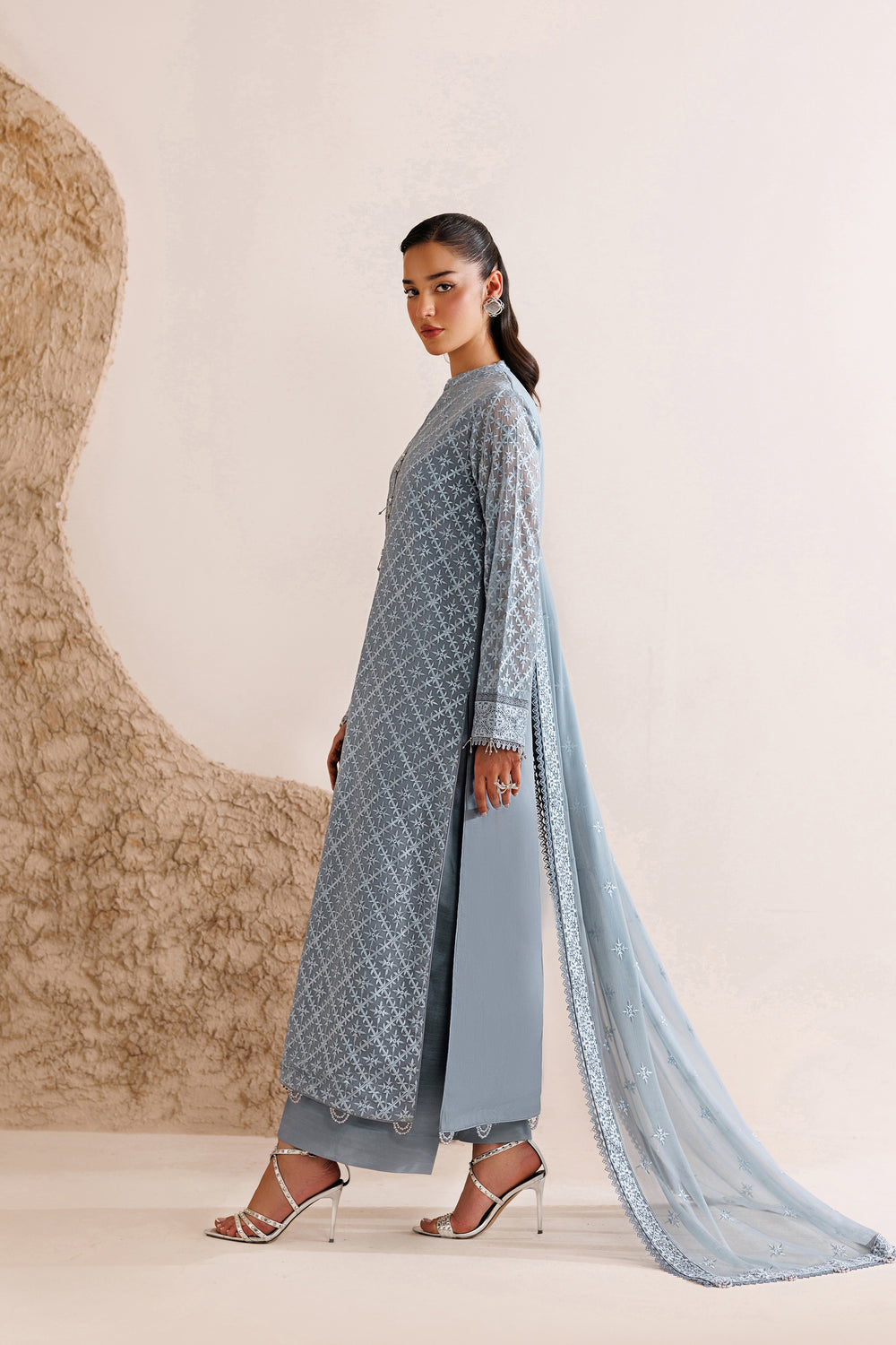 Farasha | Chiffon Threads 26 | PALE SLATE-2