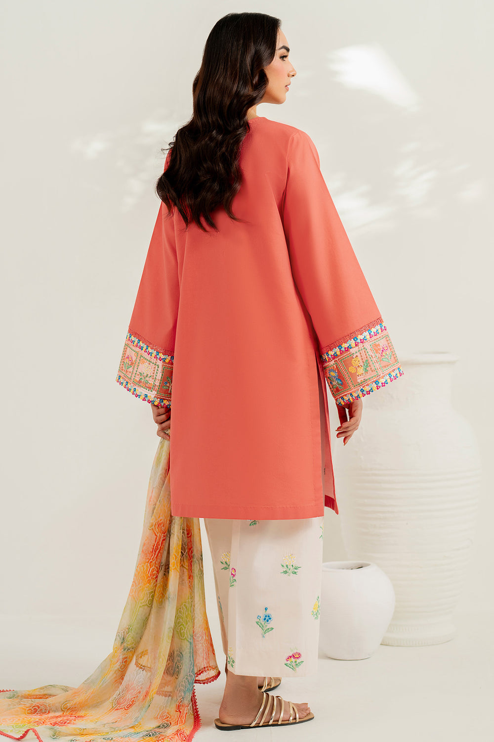 Farasha | Thread Lines Embroidered | Suncharm Glow -  Farasha Ladies Clothes - Original Designer Dress - House of Maryam