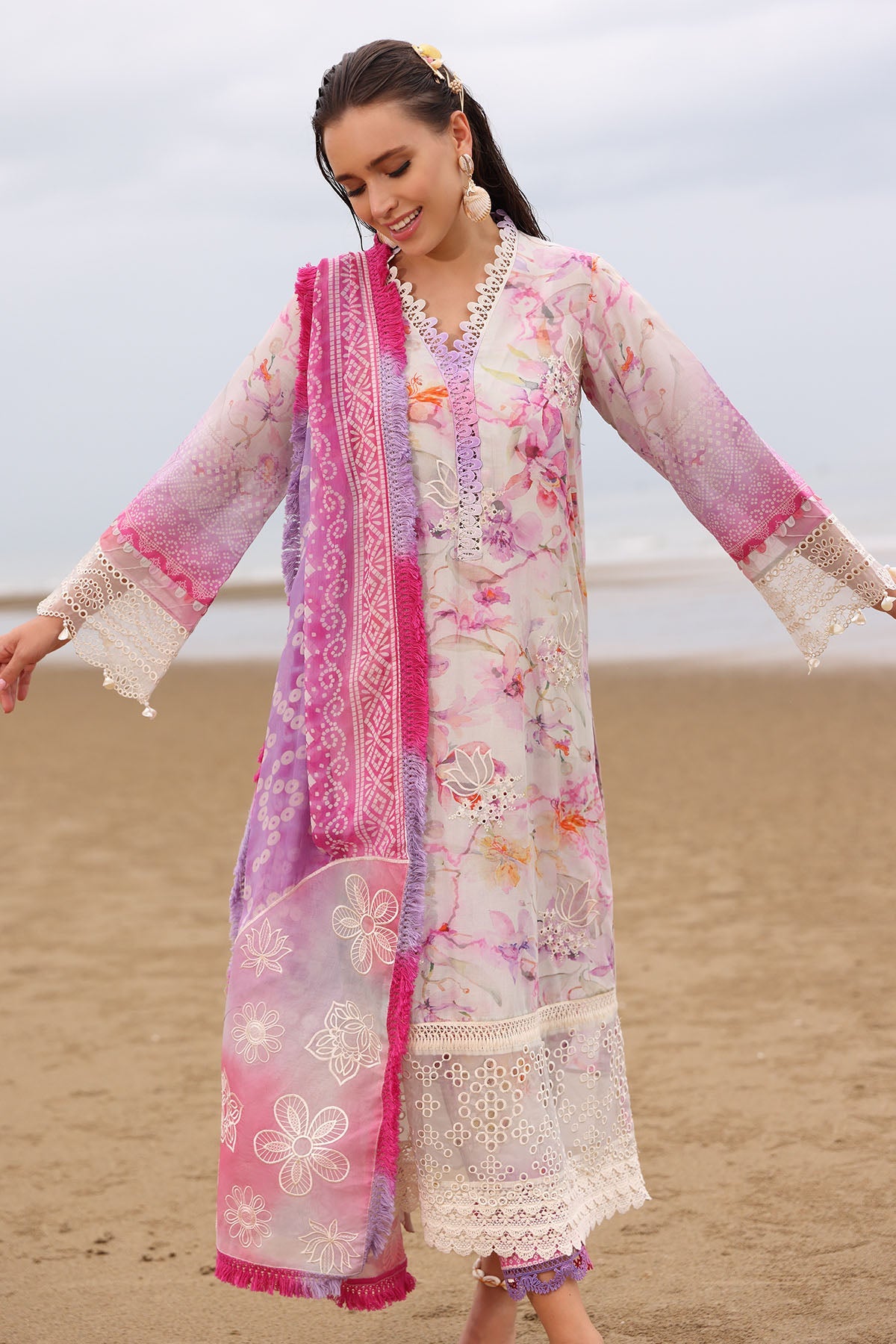 Nureh | Gardenia Embroidered Lawn 25 | NSG-172 -  Nureh Ladies Clothes - Original Designer Dress - House of Maryam