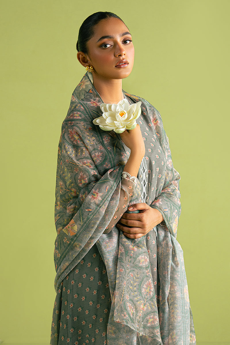 Cross Stitch | Exclusive Pret | Forest Flora-2 PC (Shirt & Dupatta)-3