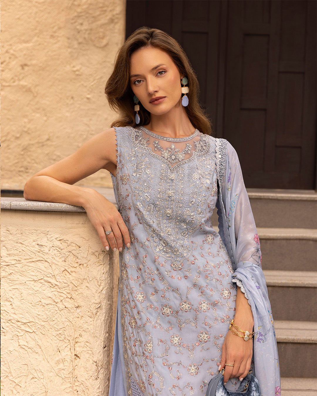 Faiza Saqlain | Zinnia Lawn 25 | Liana -  Faiza Saqlain Ladies Clothes - Original Designer Dress - House of Maryam