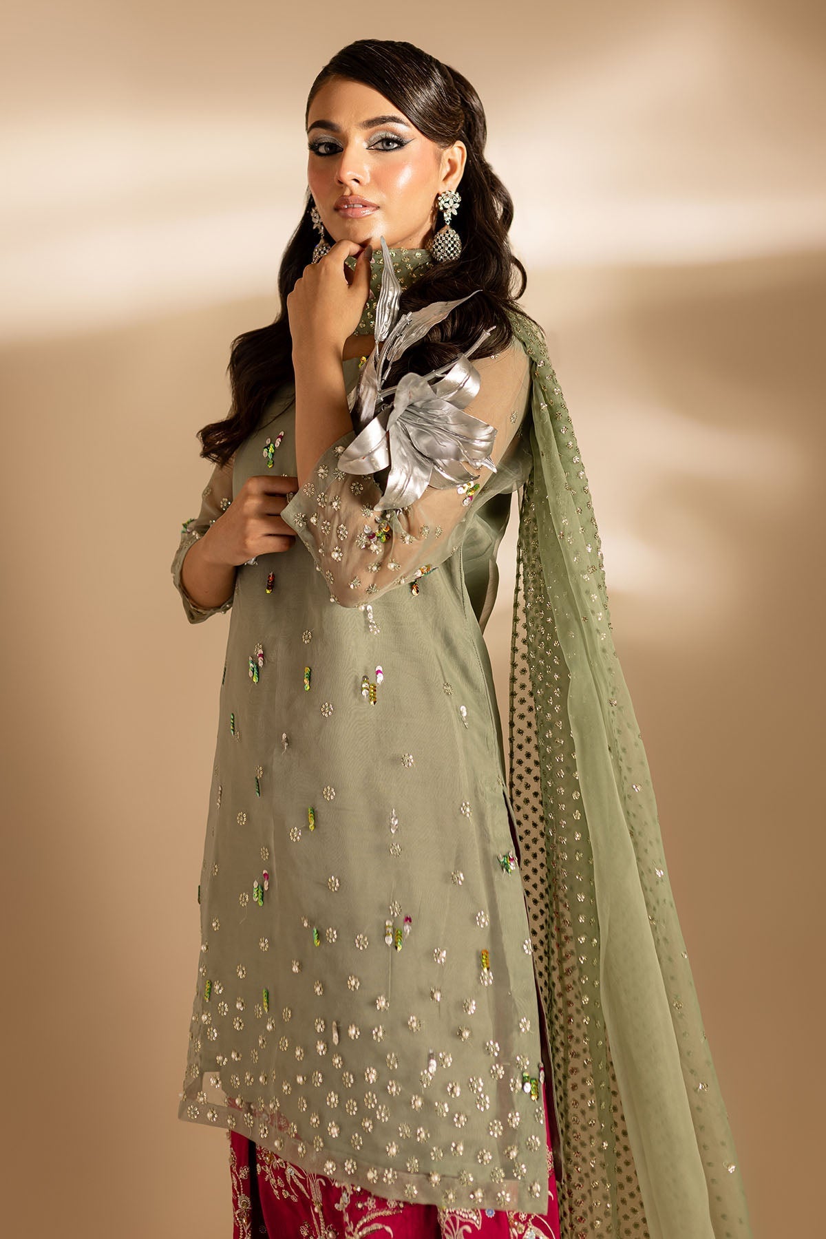 Nureh | Tiny Twinkles | TW-05 SCARLET SPICE -  Nureh Luxury - Original Designer Dress - House of Maryam
