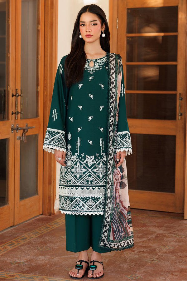 Farasha | Summer Weaves Embroidered Lawn | Teal Essence -  Farasha Ladies Clothes - Original Designer Dress - House of Maryam
