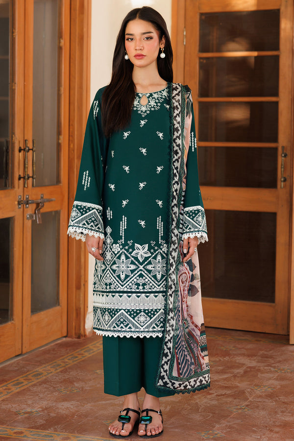 Farasha | Summer Weaves Embroidered Lawn | Teal Essence -  Farasha Ladies Clothes - Original Designer Dress - House of Maryam