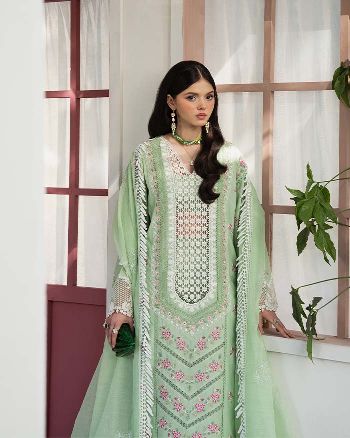 Zevk | Flora Festive Lawn | ROSEMARY -  Zevk Ladies Clothes - Original Designer Dress - House of Maryam