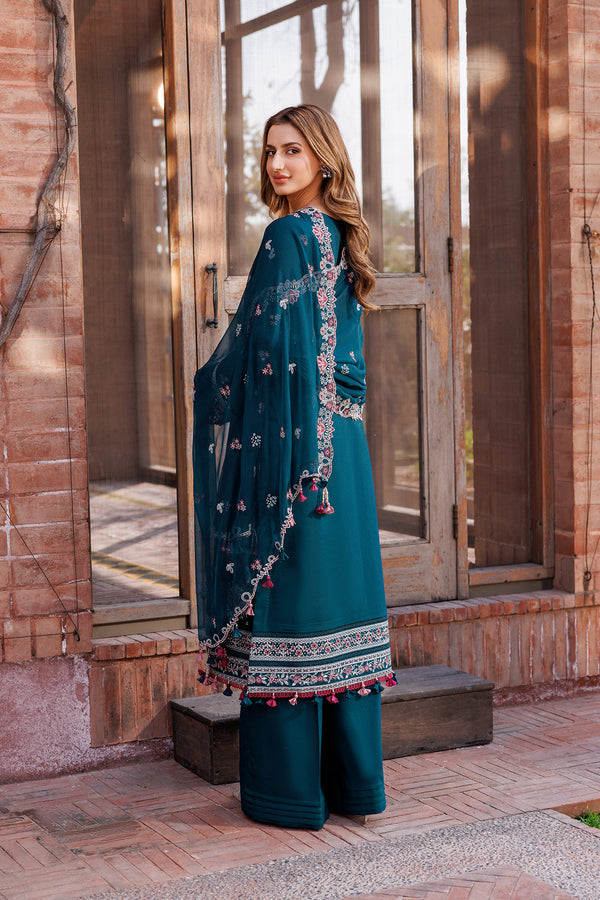 Farasha | Dastoor Embroidered Lawn SS24 | EMERALD CHARM by Designer Farasha - House of Maryam - Pakistani Designer Ethnic Wear in {{ shop.shopifyCountryName }}