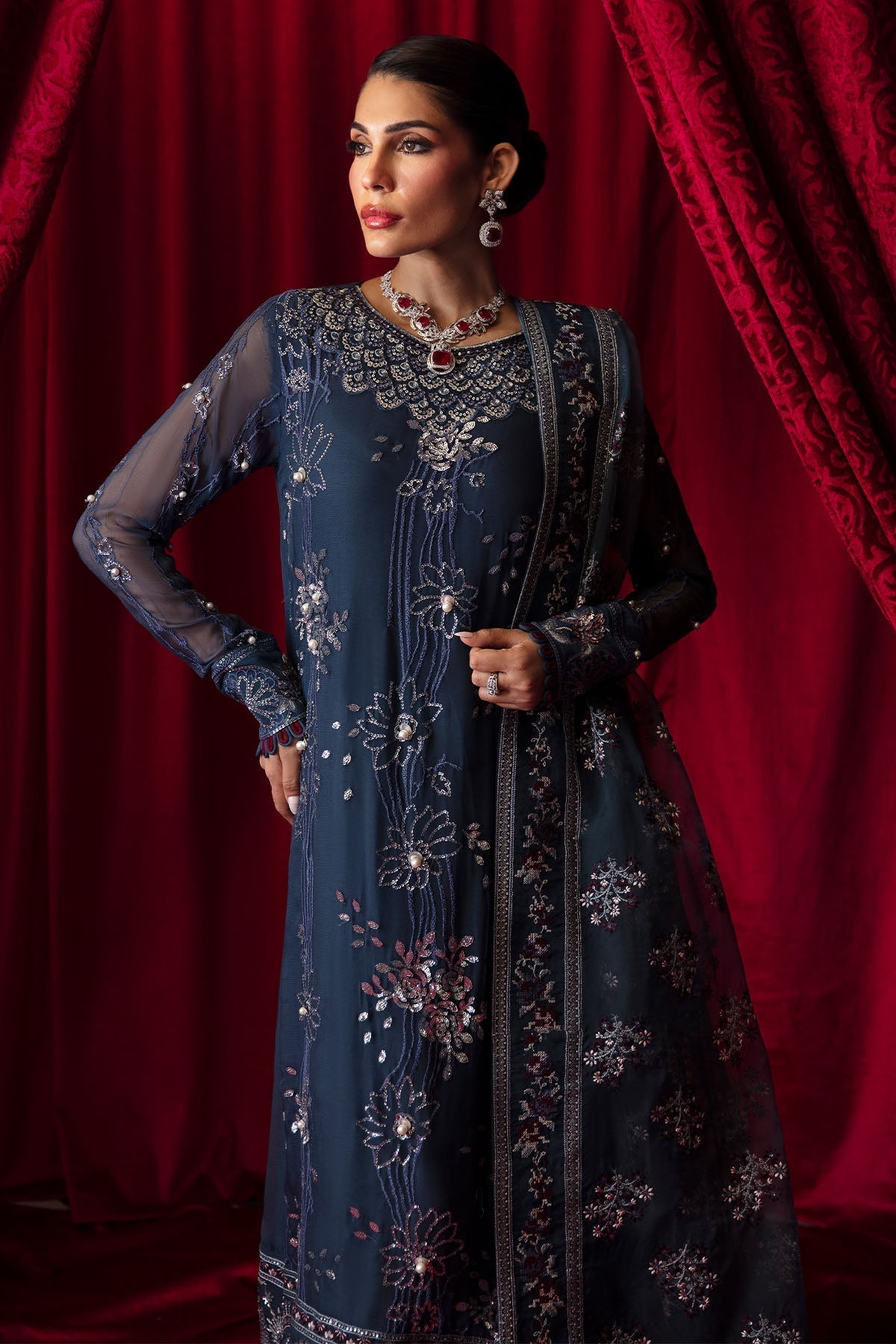 Nureh | Elanora Formal 24 | NEL-52-Cielle by Designer Nureh - House of Maryam - Pakistani Designer Ethnic Wear in {{ shop.shopifyCountryName }}