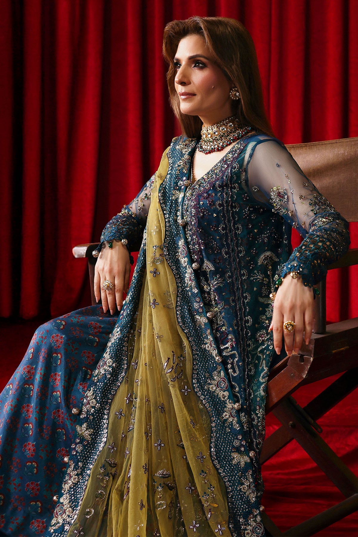 Nureh | Jhoomro 25' | NL-84 Resham -  Nureh jhoomro 25 - Original Designer Dress - House of Maryam