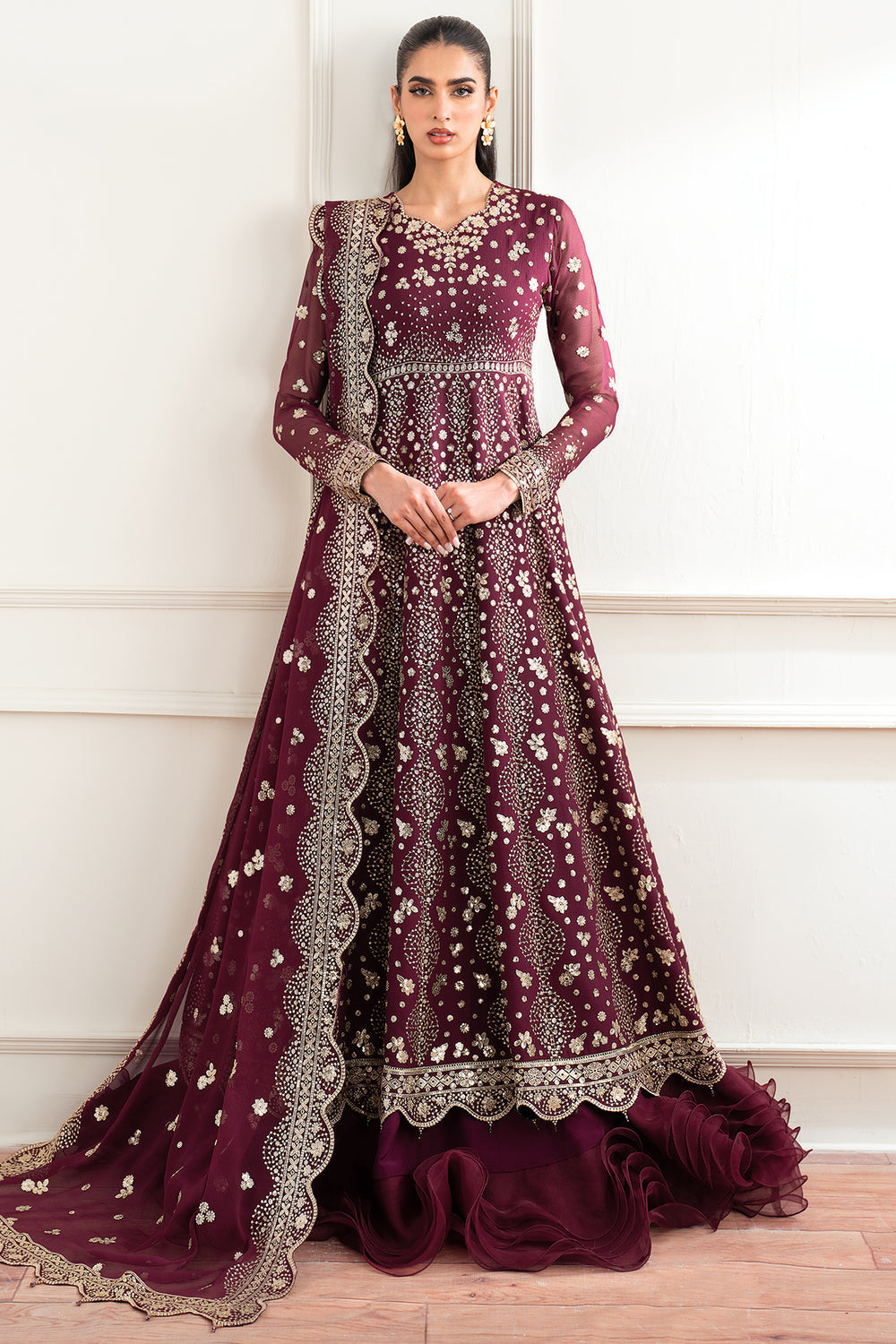 Farasha | Essence Formals 25 | Maroon Empress -  Farasha Ladies Clothes - Original Designer Dress - House of Maryam