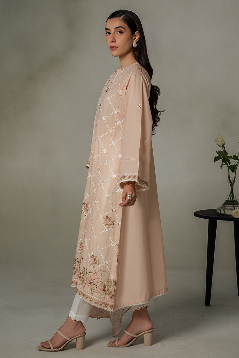 Cross Stitch | Exclusive Pret | Peachy Rose-2 Piece (Shirt & Dupatta), image 6