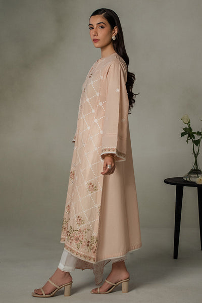 Cross Stitch | Exclusive Pret | Peachy Rose-2 Piece (Shirt & Dupatta)