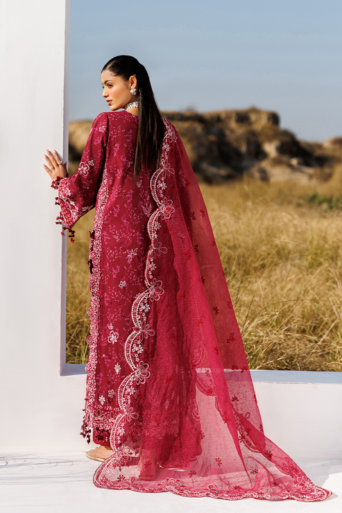 Emaan adeel | Sunlit Groove Luxury Lawn 26 | RADIANT ROSE