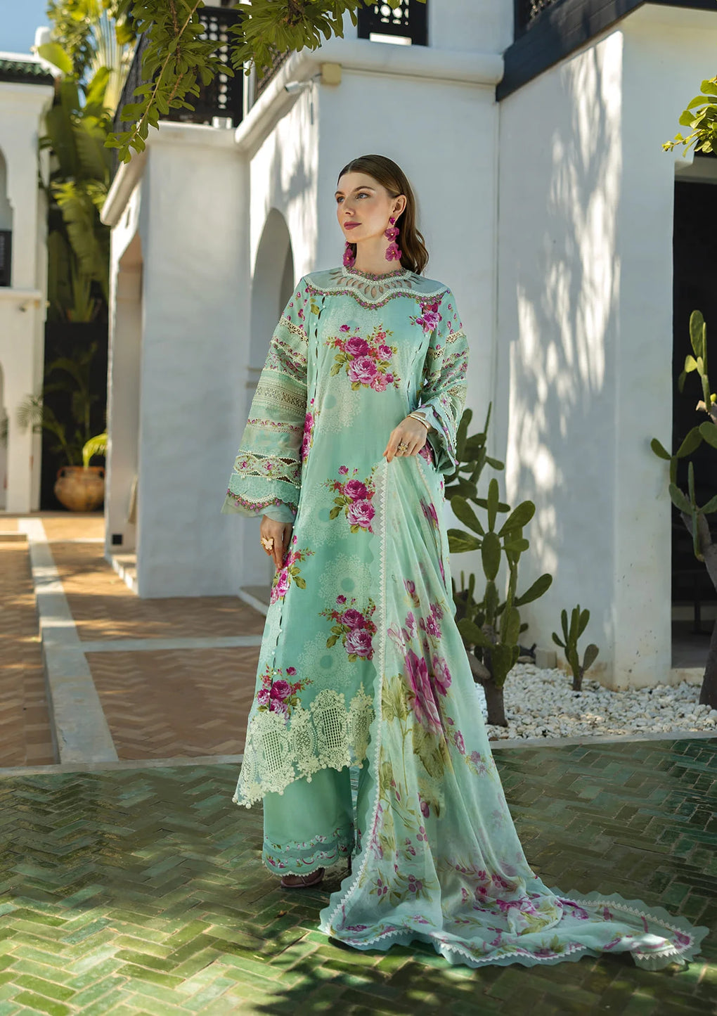 Elaf Premium | Signature 25 | ETS-03A TURQUOISE -  Elaf Premium Ladies Clothes - Original Designer Dress - House of Maryam