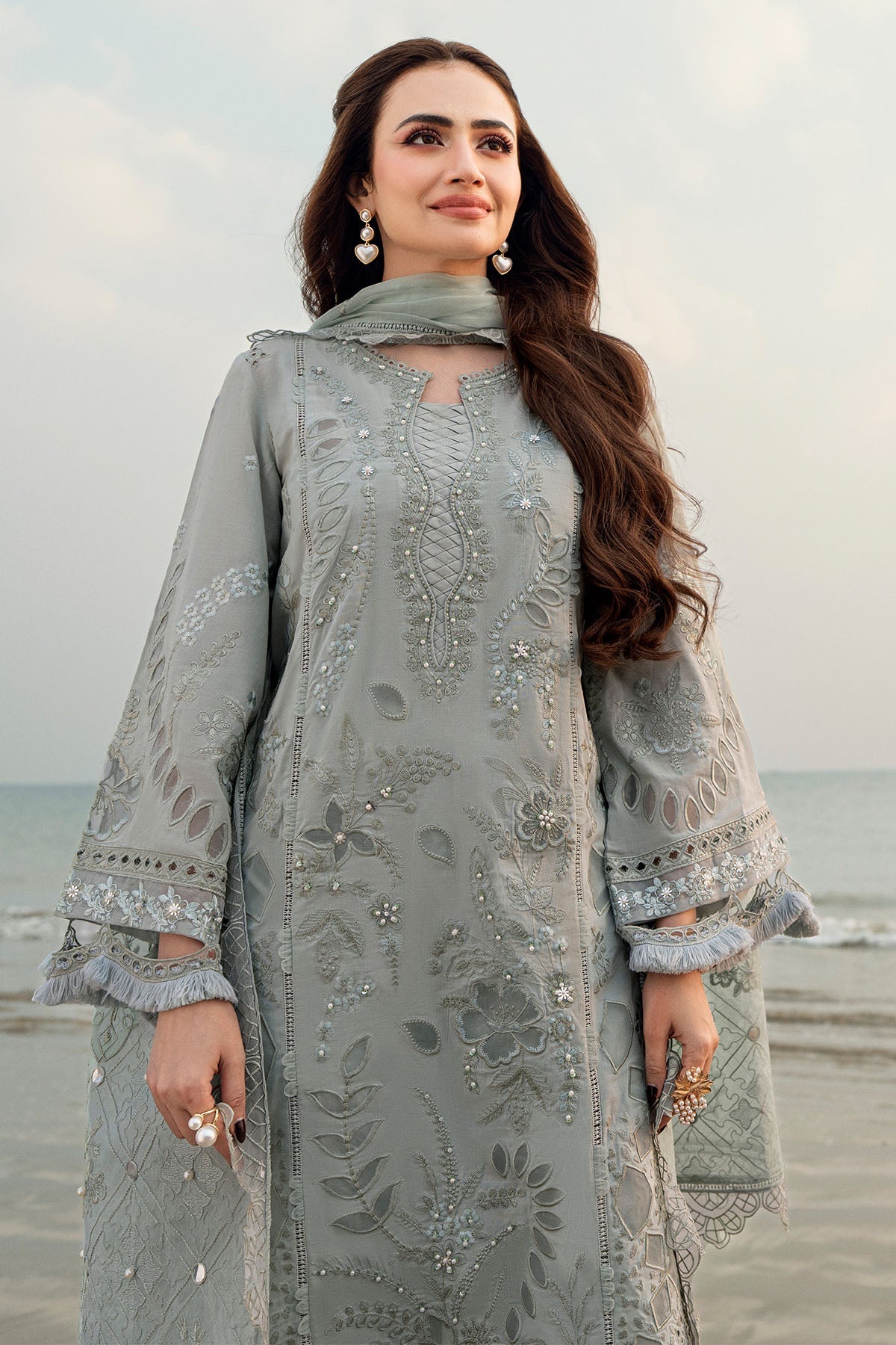 Nureh | Khuwab Luxury Lawn | NE-145 -  Nureh Ladies Clothes - Original Designer Dress - House of Maryam