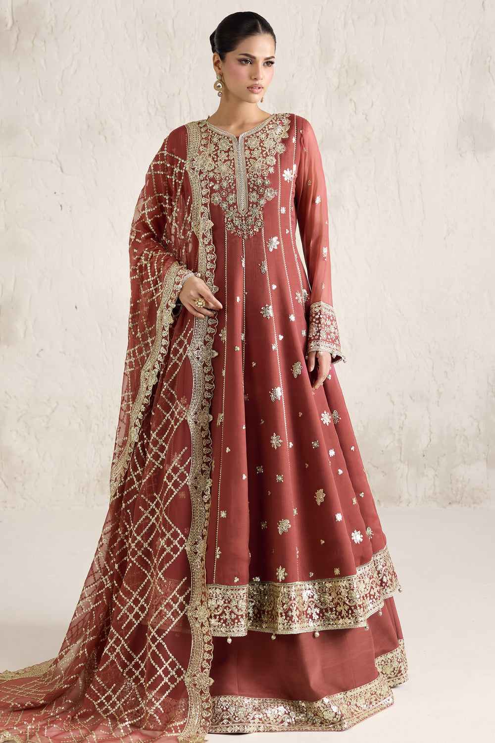 Faiza Saqlain | Reina Formals | Flame Luxe