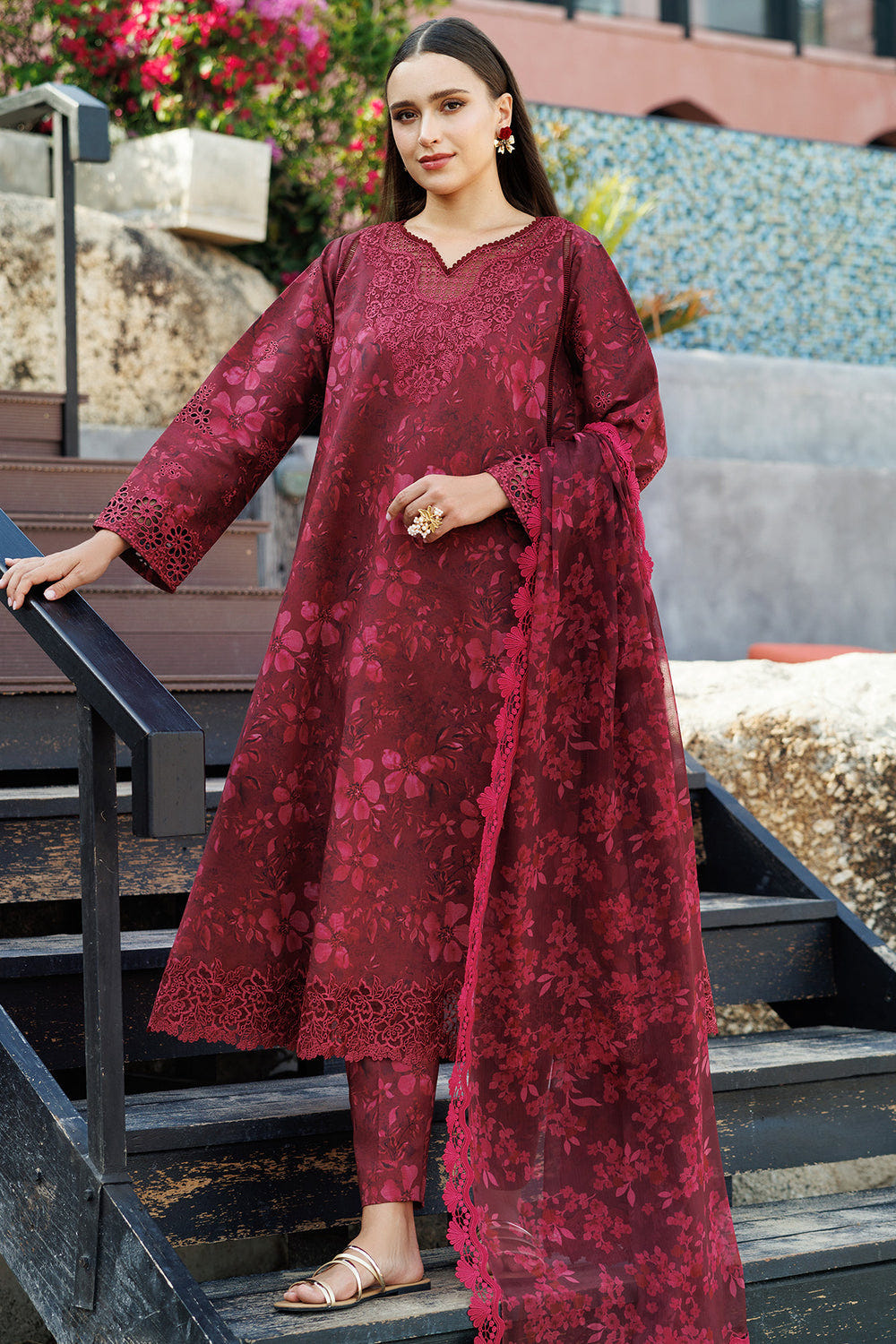 Farasha | Printed Essentials | Merlot Muse -  Farasha Ladies Clothes - Original Designer Dress - House of Maryam