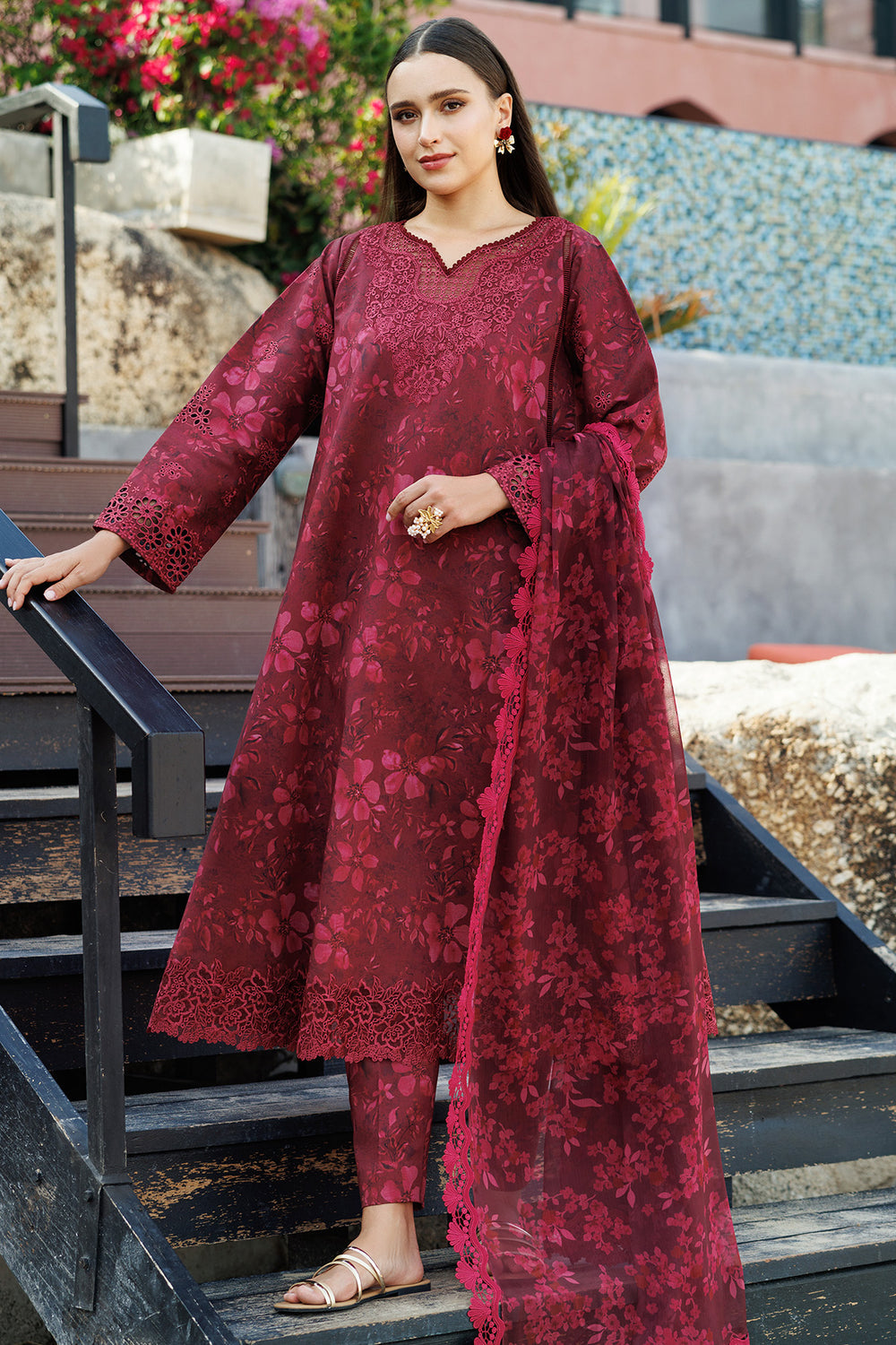 Farasha | Printed Essentials | Merlot Muse -  Farasha Ladies Clothes - Original Designer Dress - House of Maryam