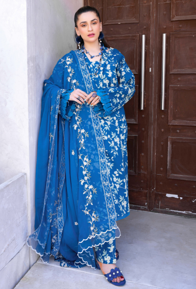Humdum | Gardenia Lawn 24 | PLG 3 - D09 -  HumDum Luxury - Original Designer Dress - House of Maryam