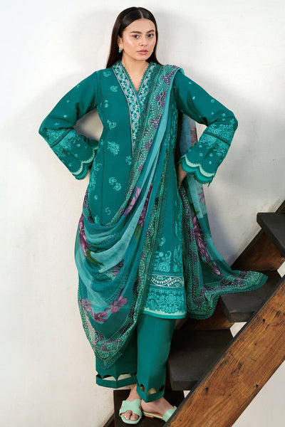 Farasha | Summer Weaves Embroidered Lawn | Dewy Teal -  Farasha Ladies Clothes - Original Designer Dress - House of Maryam