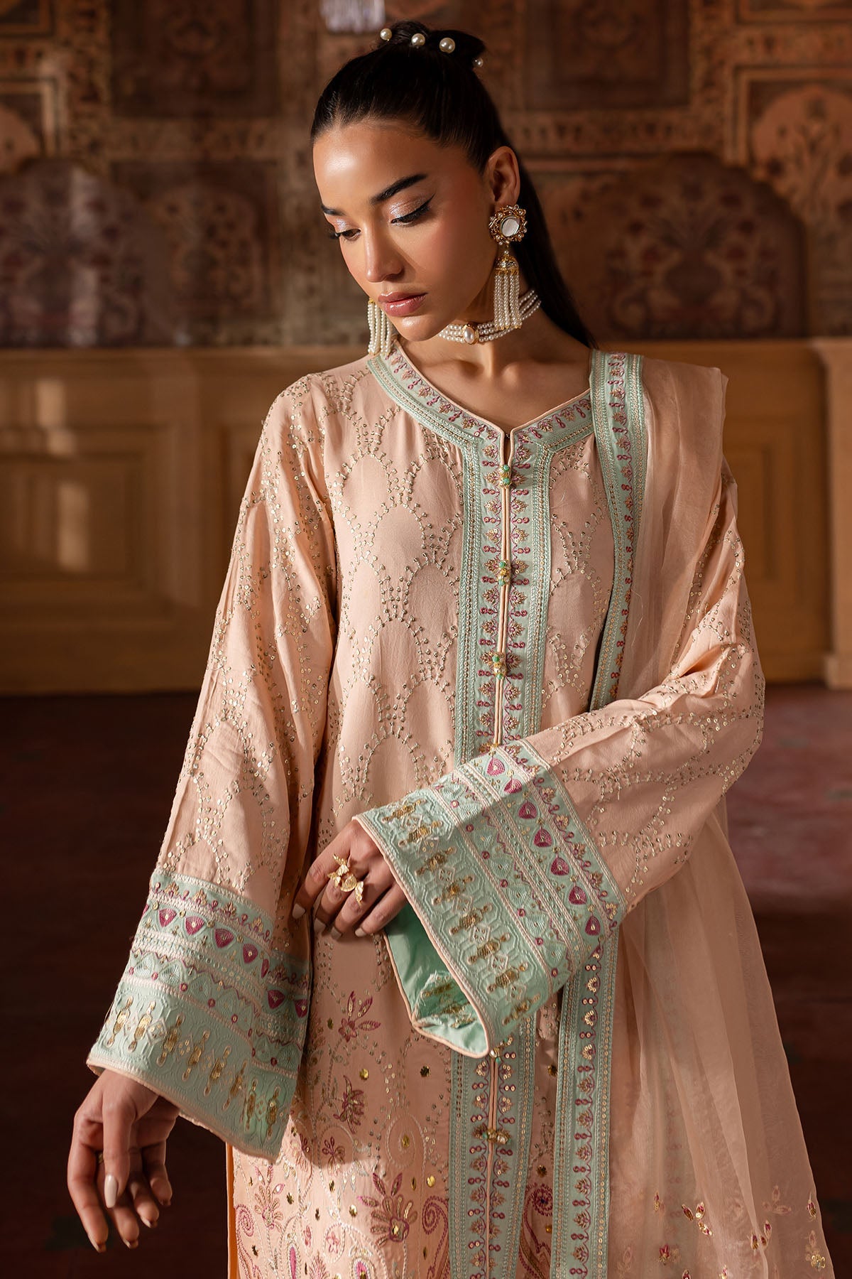 Nureh | Nur Mahal Formals | NE-141 -  Nureh Ladies Clothes - Original Designer Dress - House of Maryam