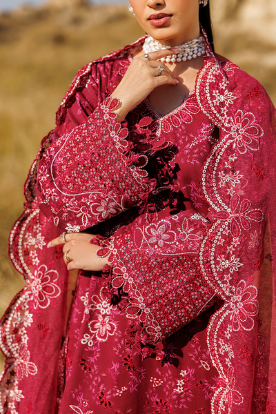 Emaan adeel | Sunlit Groove Luxury Lawn 26 | RADIANT ROSE