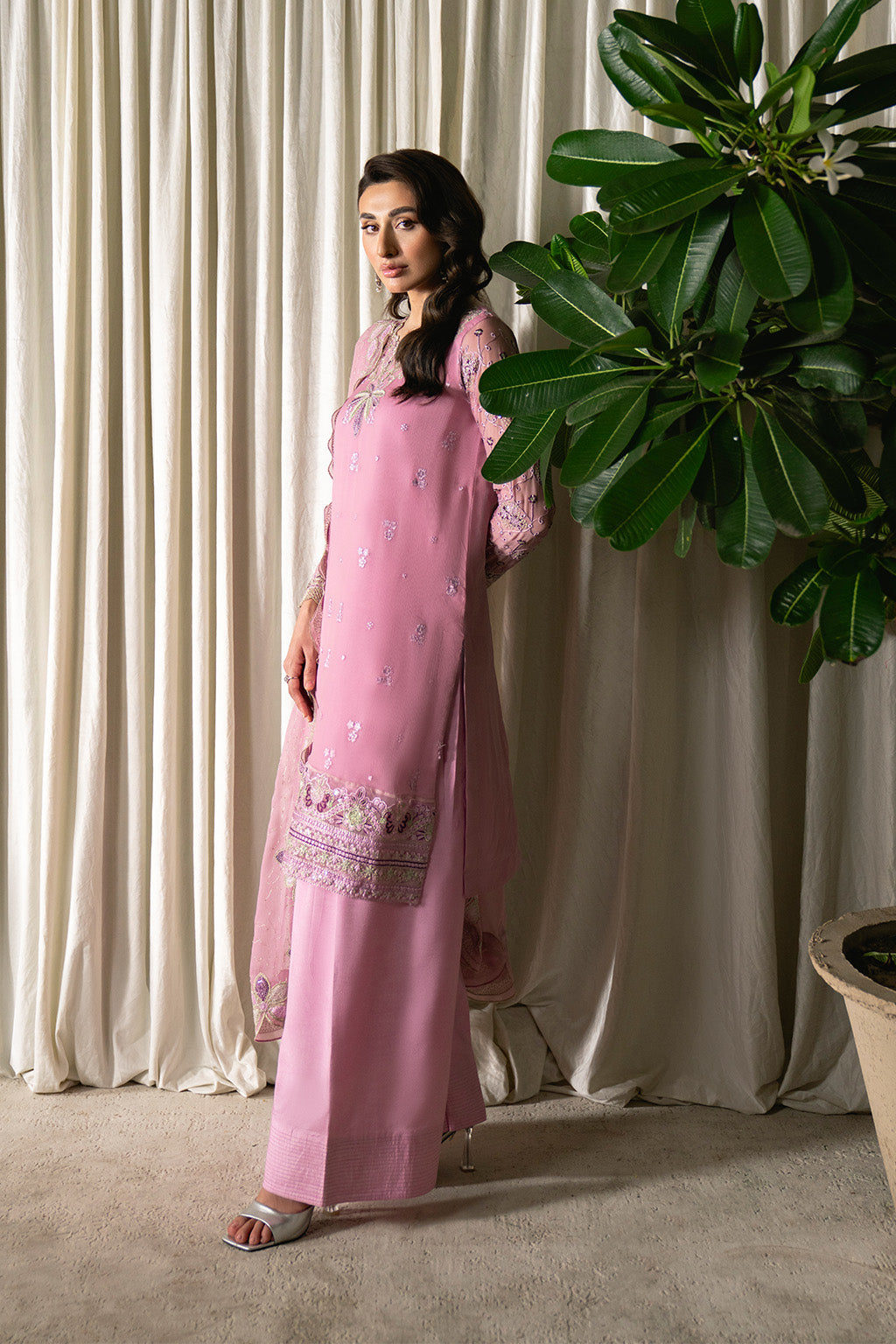Neeshay | Ready to Wear Chiffon | RTW-CHFN-01 LILAC, image 4