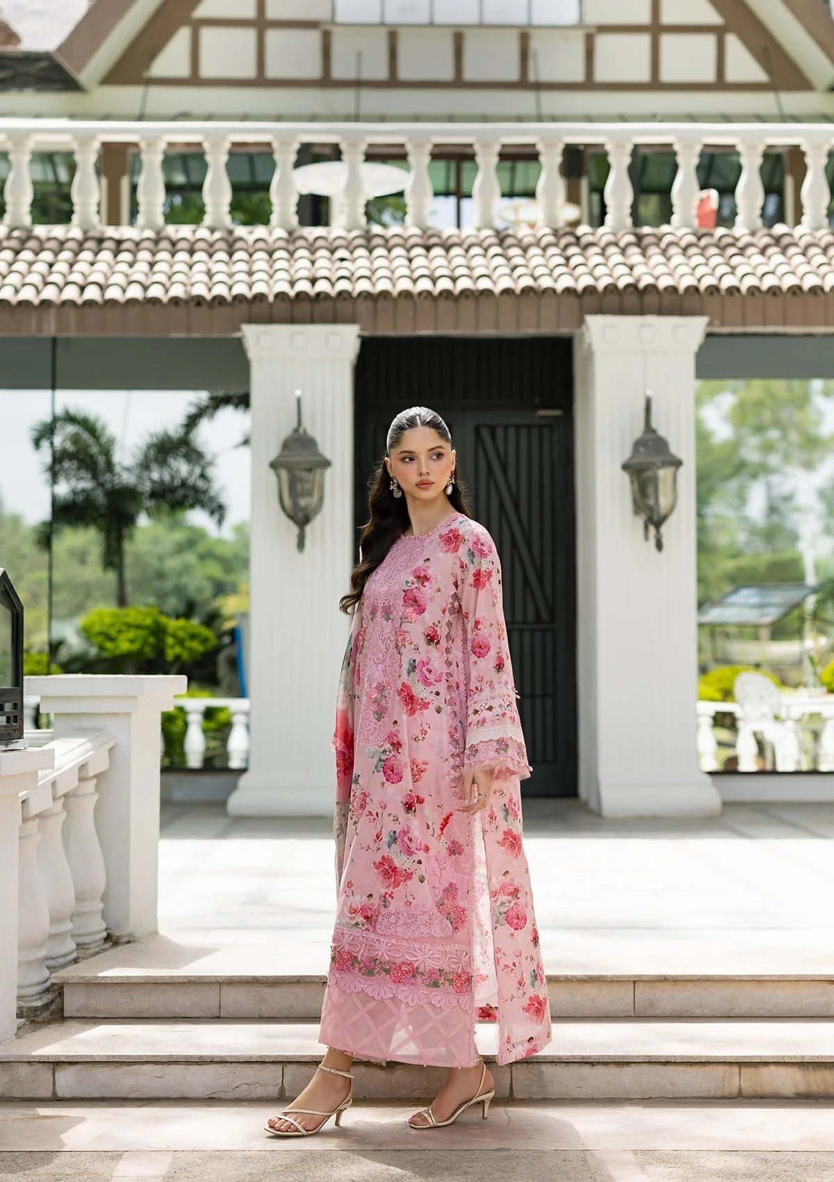 Elaf Premium | Signature Embroidered Lawn with Chiffon Collection 26 | ESG-4B MIRA-4