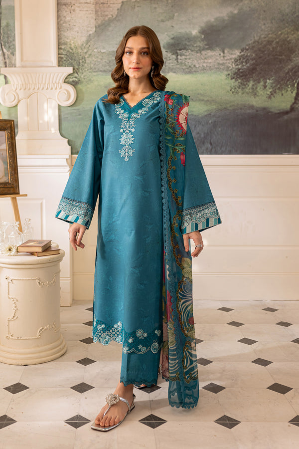 Farasha | Seraya Lawn 24 | PERIWINKLE -  Farasha Luxury - Original Designer Dress - House of Maryam